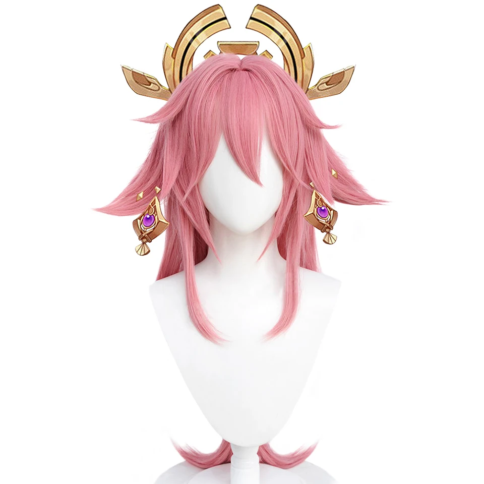 SHANGKE Synthetic Genshin Impact Yae Miko Venti Zhongli Xiao Goro Ganyu Keqing HuTao Aether Tartaglia Klee Ningguang Cosplay Wig