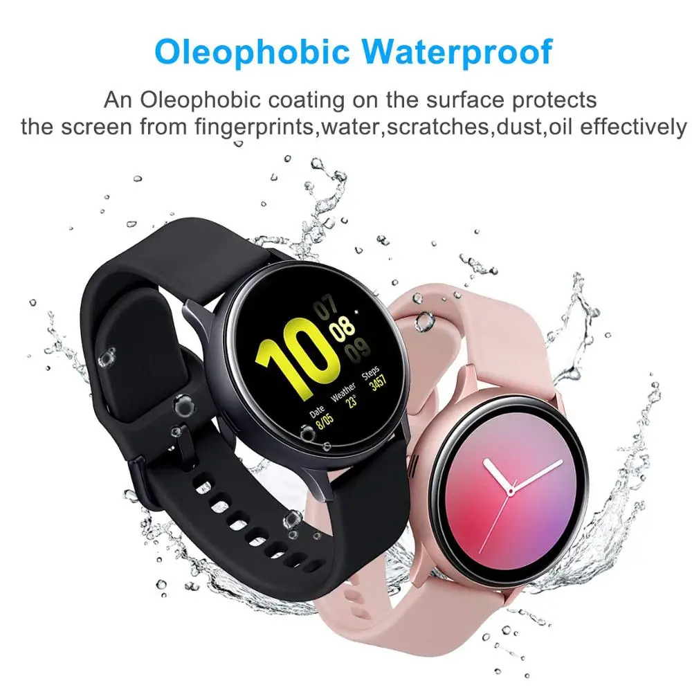 2 шт. защита для экрана Samsung Galaxy watch active2 ремень 3D HD ультра-тонкий полный (не стекло)