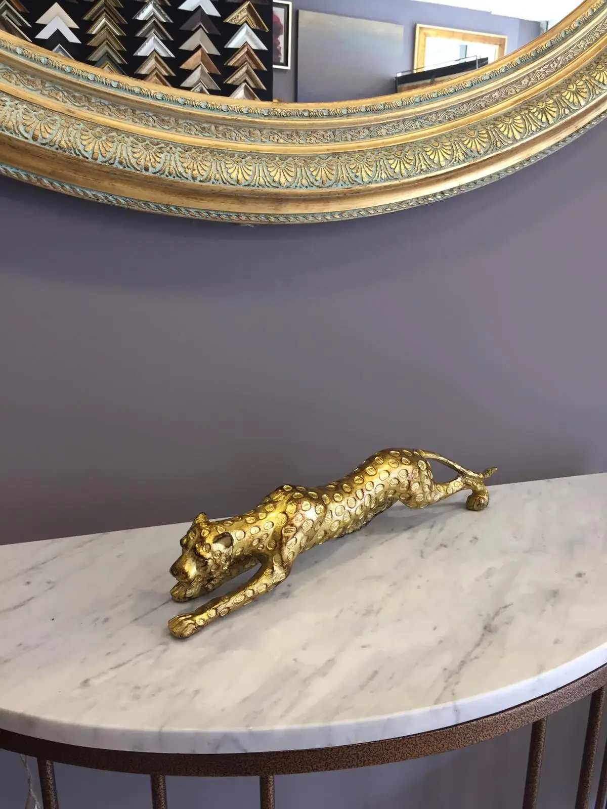 

Cheetah Gold Colour Decorative Accessories Home Office Decor Modern Style Art Living Room