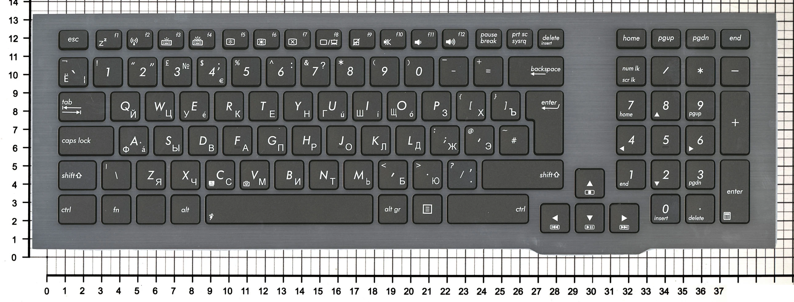 Клавиатура для ноутбука Asus G75V G75VW черная с подсветкой и рамкой |