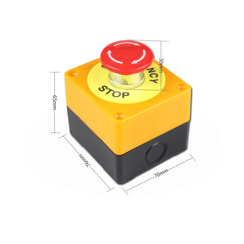 

Push Button Switch AC 660V 10A Red Sign Emergency Stop Push Button Weatherproof Switch