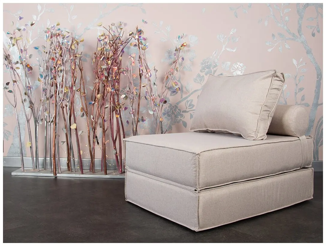 Chair bed puff SPB &quotvelvet" folding with removable covers |