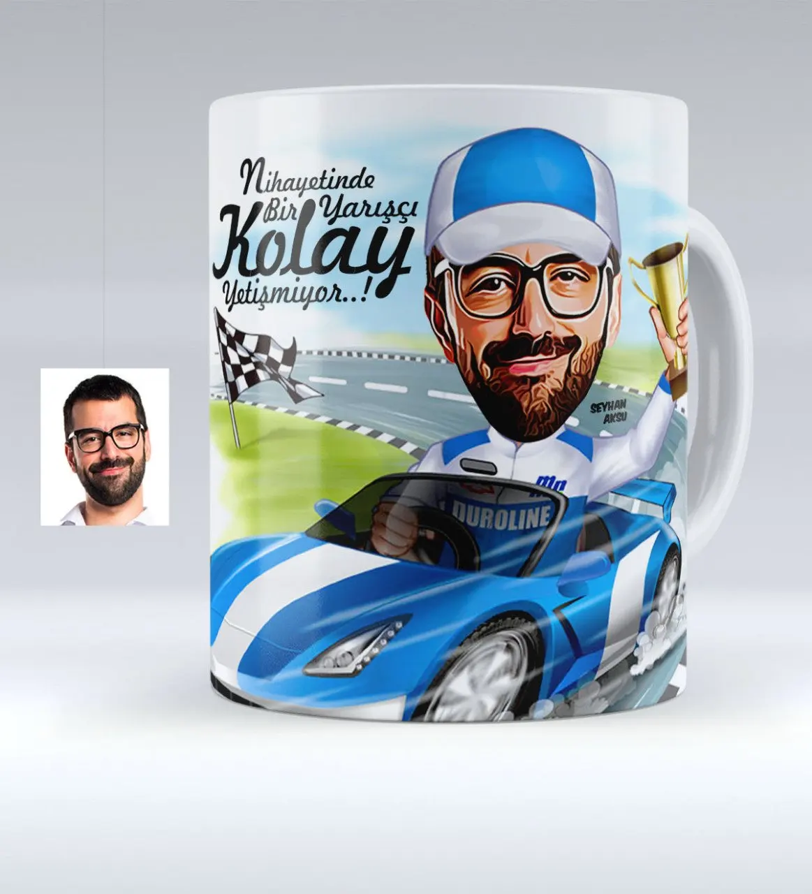 

Персонализированные Mr Rallici карикатура белой кружки чашки-1