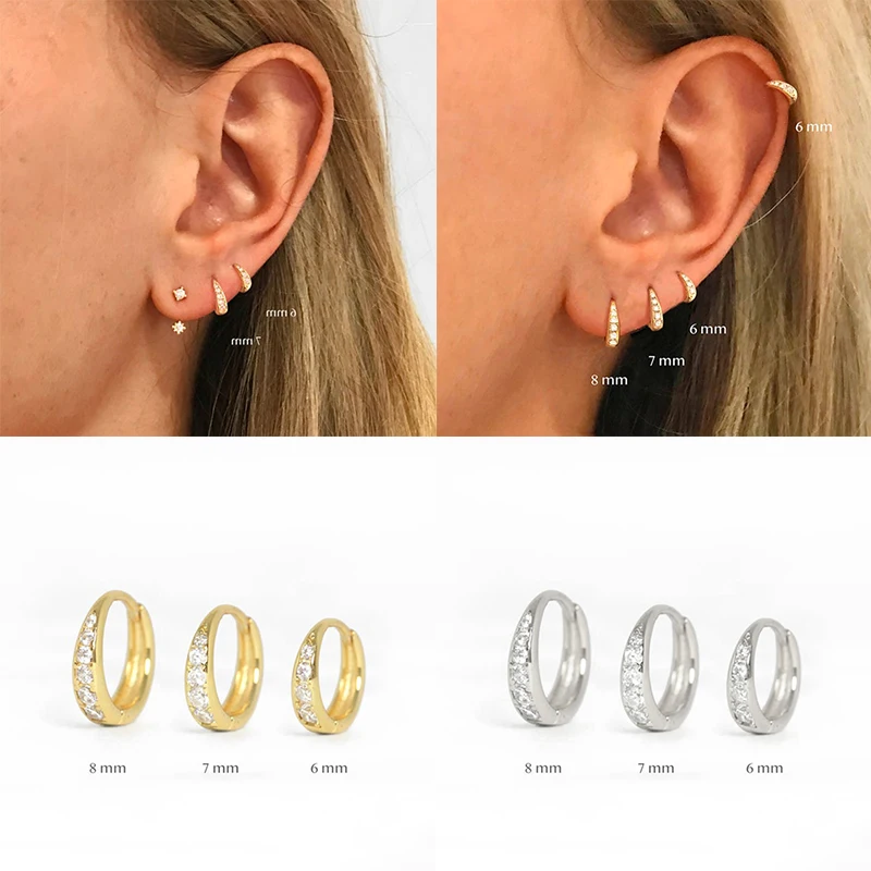 Женские и мужские вечерние серьги кольца CANNER Minimalis из стерлингового серебра 925