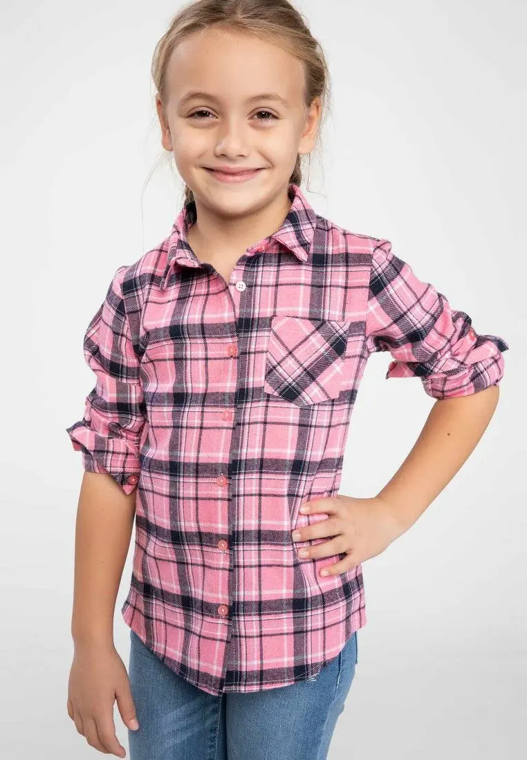 DeFacto/Новая модная рубашка с длинными рукавами для девочек повседневные свободные