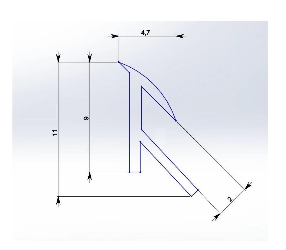 Профиль резиновый F-образный уплотнитель елочка профиль фигурный | Строительство