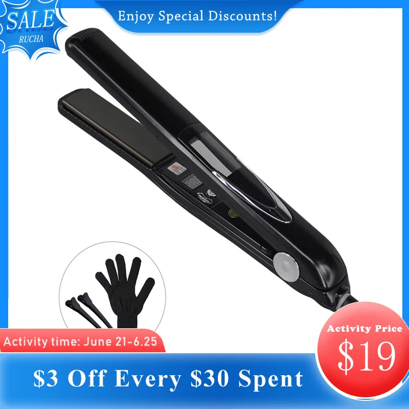 RUCHA долбежный Профессиональный титановый утюжок для волос кератин вибрирующий