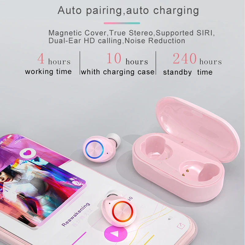 

50PCS wholesale bundle TWS 60 Wireless earphones Bluetooth Earphones 5.0 Touch Control Earbuds with Mic