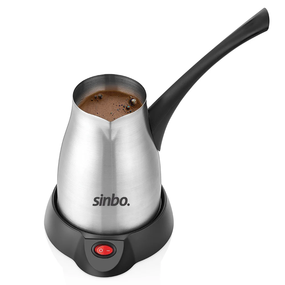 Sinbo Electric Stainless Steel Turkish Coffee Machine Turkish Greek Coffee Maker Tea Moka Pot Home Office Coffee Kettle