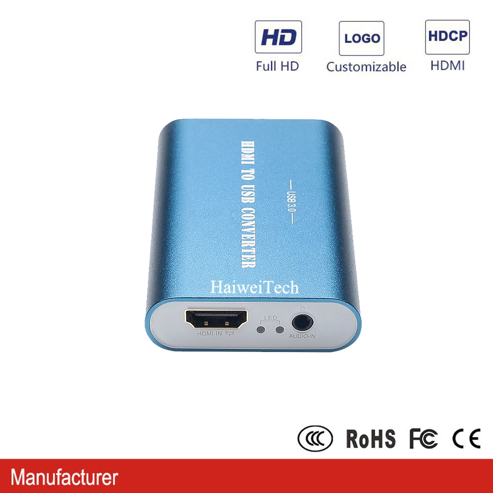 HaiweiTech USB2.0/3 0 4K Карта видеозахвата HDMI Mic Out Video Grabber Game Straming Capture устройство для Windows