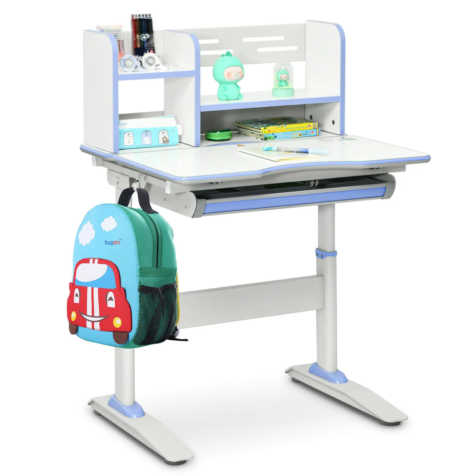 Costzon Kids Writing Desk Student Study Table Height Adjustable w/Tilt Desktop  HY10002