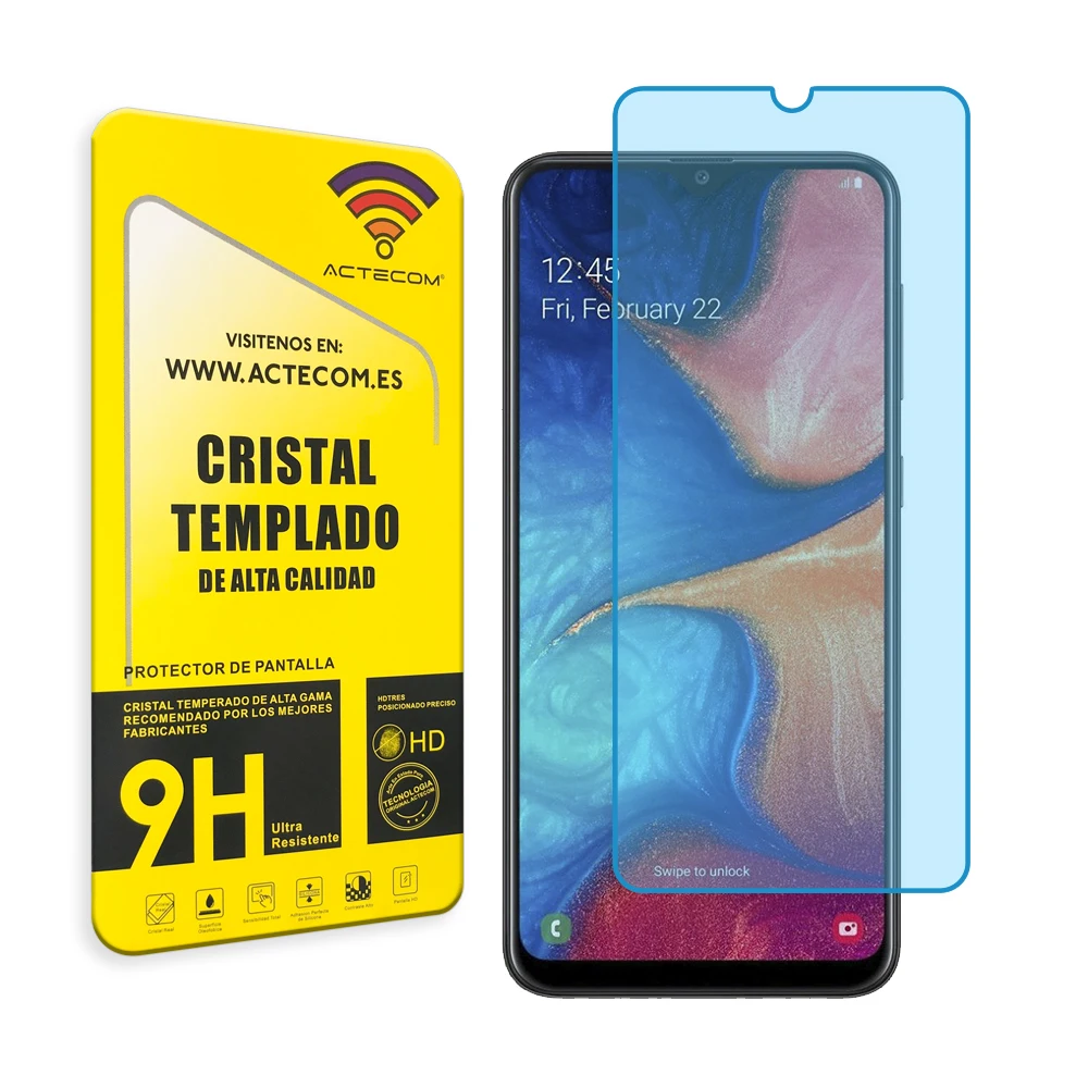 ACTECOM CRISTAL TEMPLADO PROTECTOR PANTALLA PARA SAMSUNG GALAXY A20e Cristal Templado a20 e 9H 2.5D Glass Premium 0,3mm