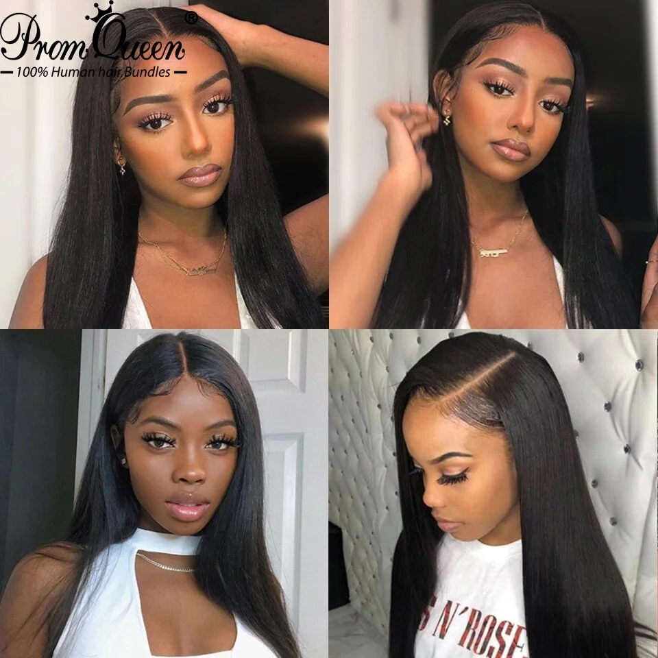 Парик из натуральных волос на сетке спереди для чернокожих женщин 4x4 5x5