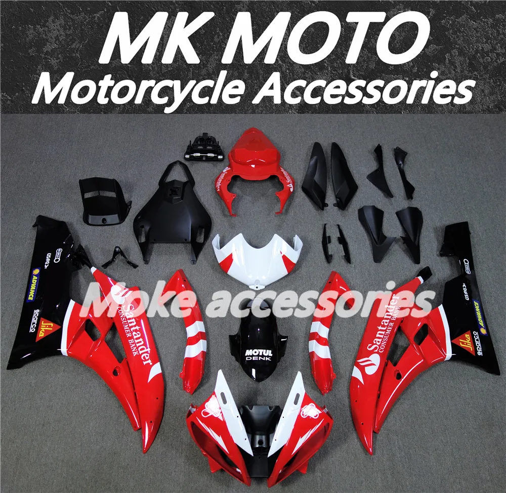 

Motorcycle Fairings Kit Fit For Yzf R6 2006-2007 Bodywork Set High Quality Abs Injection Santander Red Black