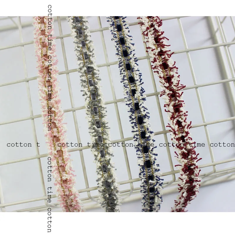 Твидовая тесьма шириной 1 6 см 8 ярдов бархатная с бахромой Брендовый аксессуар