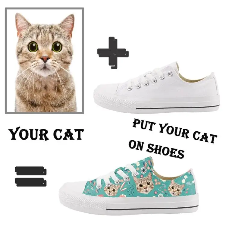 E-LOV Drop Shipping Wholesale Custom Canvas Shoes Full Body Print Low High Top Large Size Photo Pet Dog Cat Figure Sport Team | Обувь