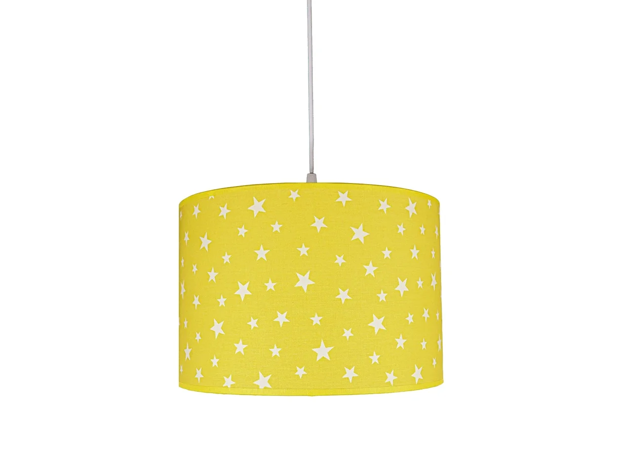 

Senay Lightning, Children Room Roller Fabric Chandelier-Star Yellow