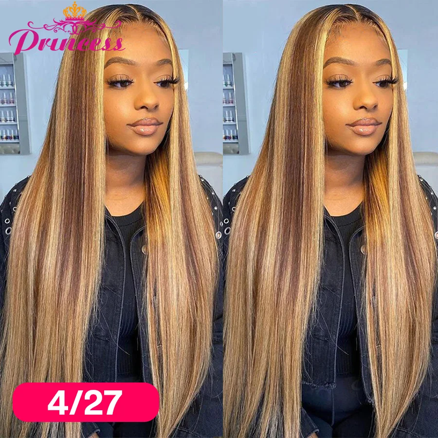 Красивая принцесса 13x4 Синтетические волосы на кружеве человеческих волос парики