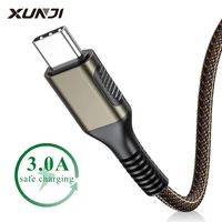 xunji usb c cable fast charging type c wire mobile phone andriod charger cord for samsung xiaomi