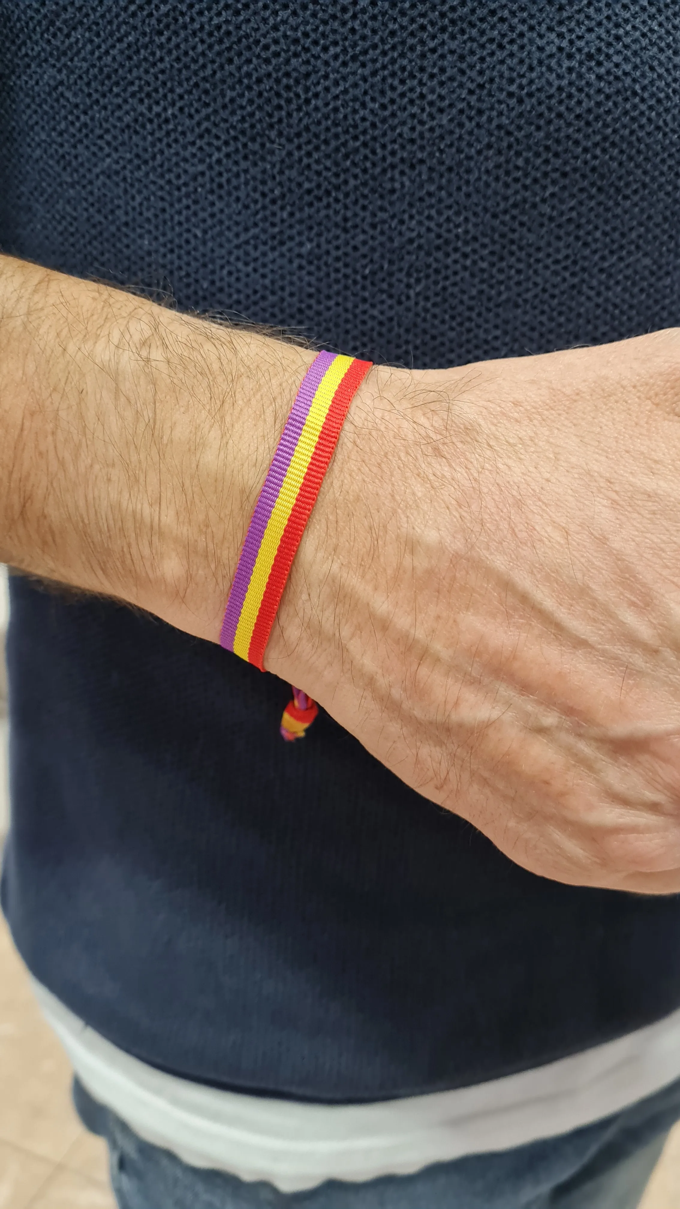 Браслет с флагом республиканской Республики широкая полиэфирная лента кольцом