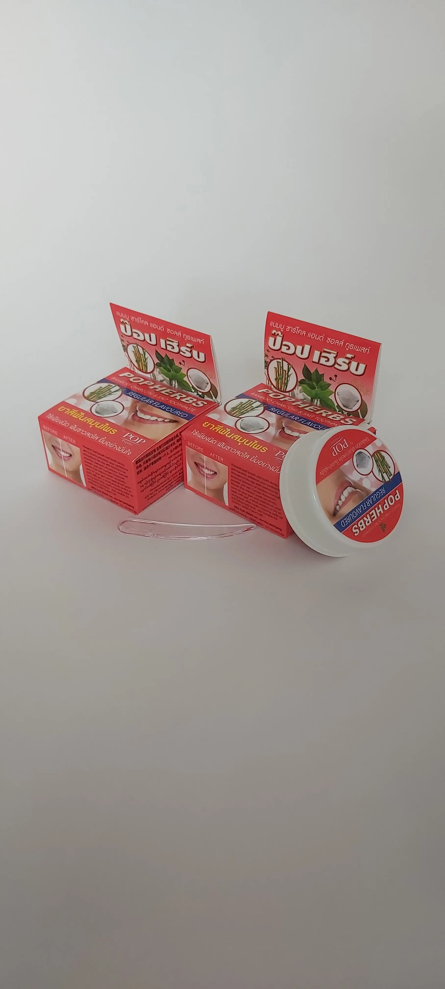 Растительная зубная паста POPHERBS с бамбуковым углем и солью 2 шт. * 30 г | Красота