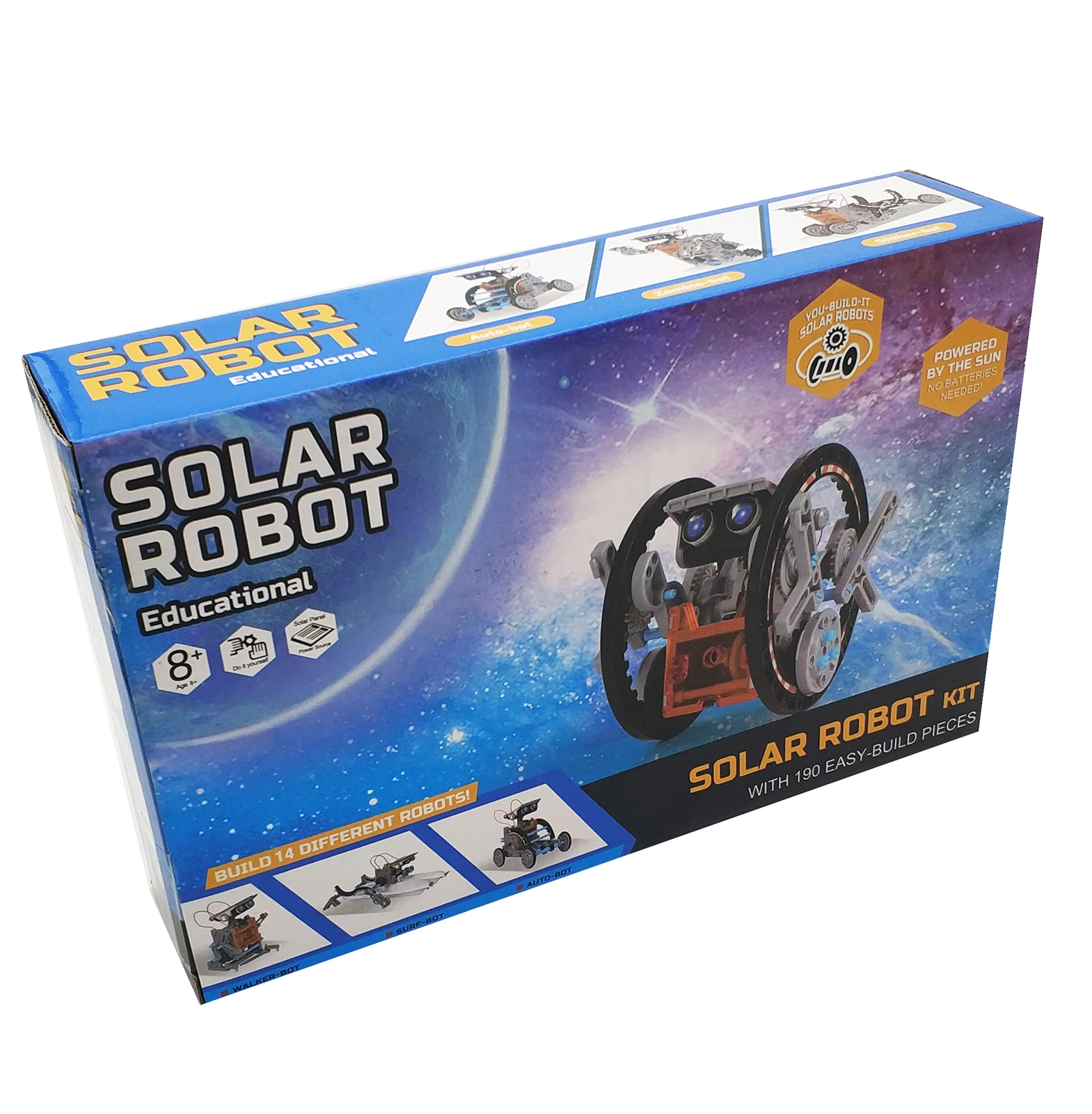 Children's Educational designer robot on a solar battery 14 in1 technician toy for boys 3 in 1 DIY Toys Solar Powered Robot Science Kit Blocks