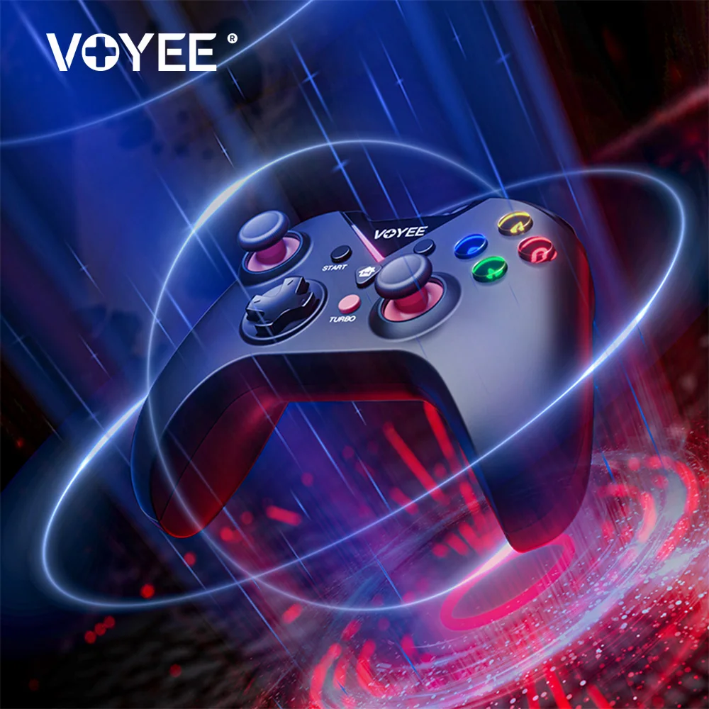 

Проводной USB геймпад VOYEE для ПК, игровой контроллер для PS3, проводной джойстик для ПК, Windows 10, 8, 7, ноутбука