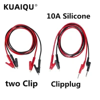 kuaiqu 10a test leads line banana plugs to crocodile clamps alligator clips test lead cable wire for dc power supply multimeter