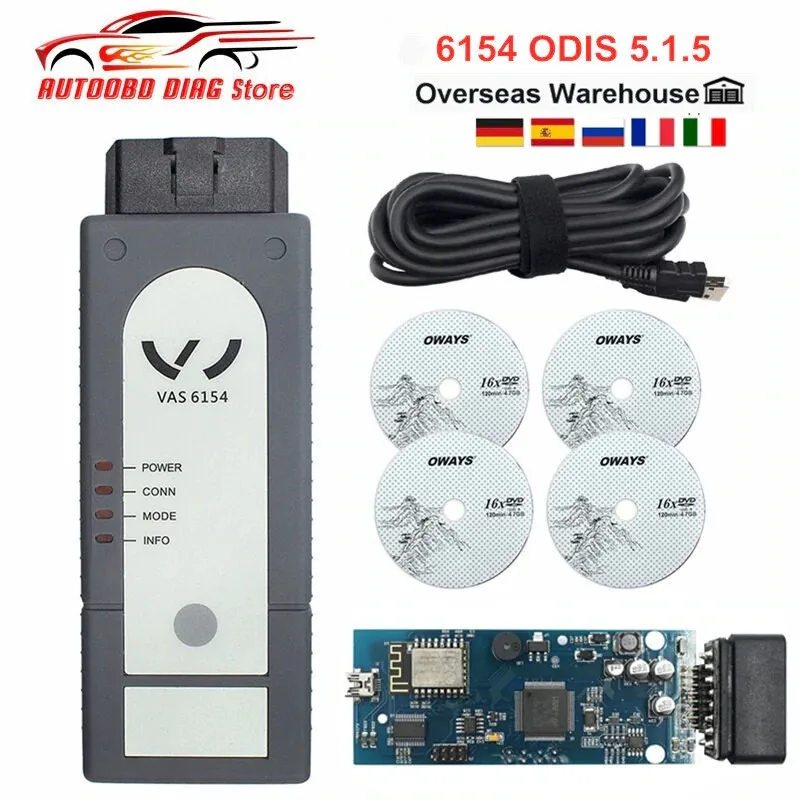 Новое поступление wifi 6154 ODIS 5.1.6+ Keygen V5.1.6 6154 OKI полный чип для диагностического инструмента VAG лучше, чем сканер 5054A