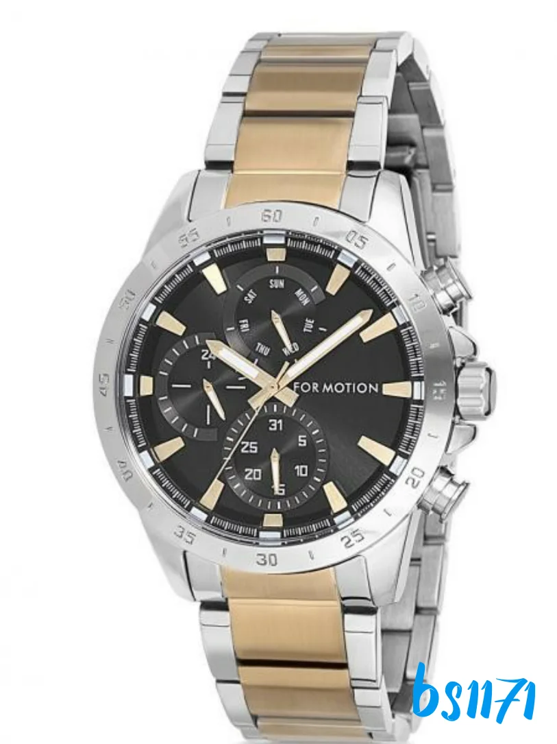 Для движения многофункциональные стальные браслеты двухцветные мужские часы