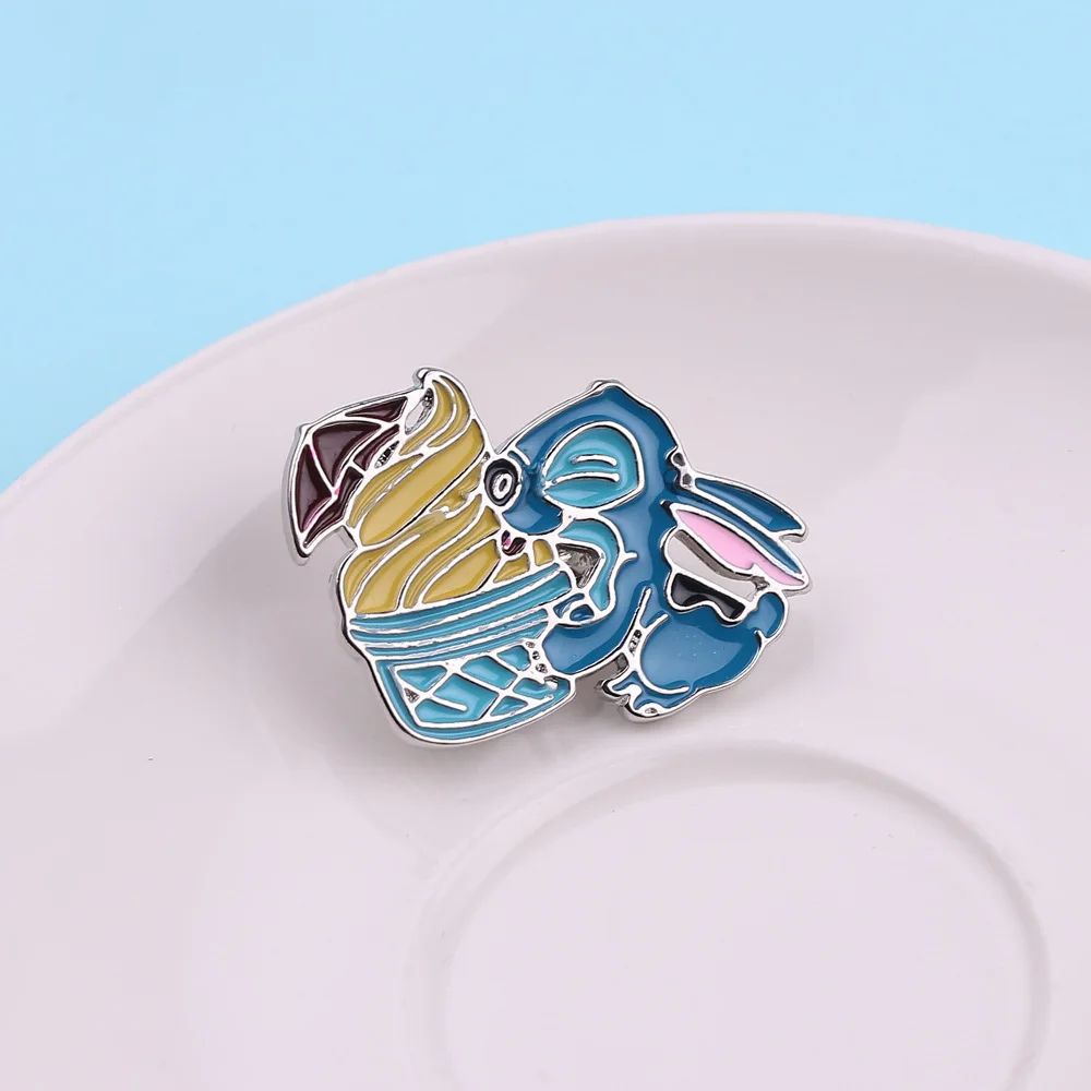 Булавки в стиле аниме Harong Stitch And Angel для имени человека милый значок милая