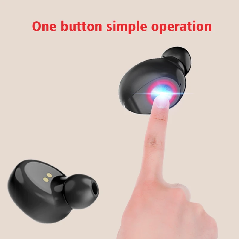 5 0 Bluetooth Беспроводной наушники Водонепроницаемый Хэндс фри с светодиодный