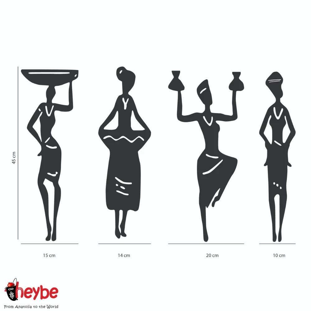 Африканские женщины Деревянный декор стен Живопись Портрет Гостиная Спальня