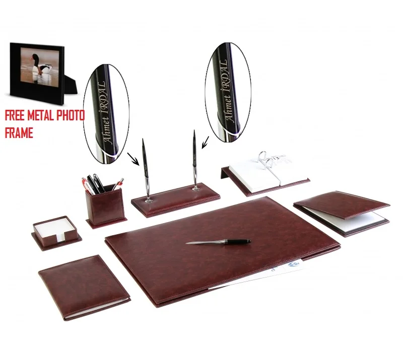 Набор из 9 предметов кожаных накладок на стол для офиса и бизнеса YENICE набор