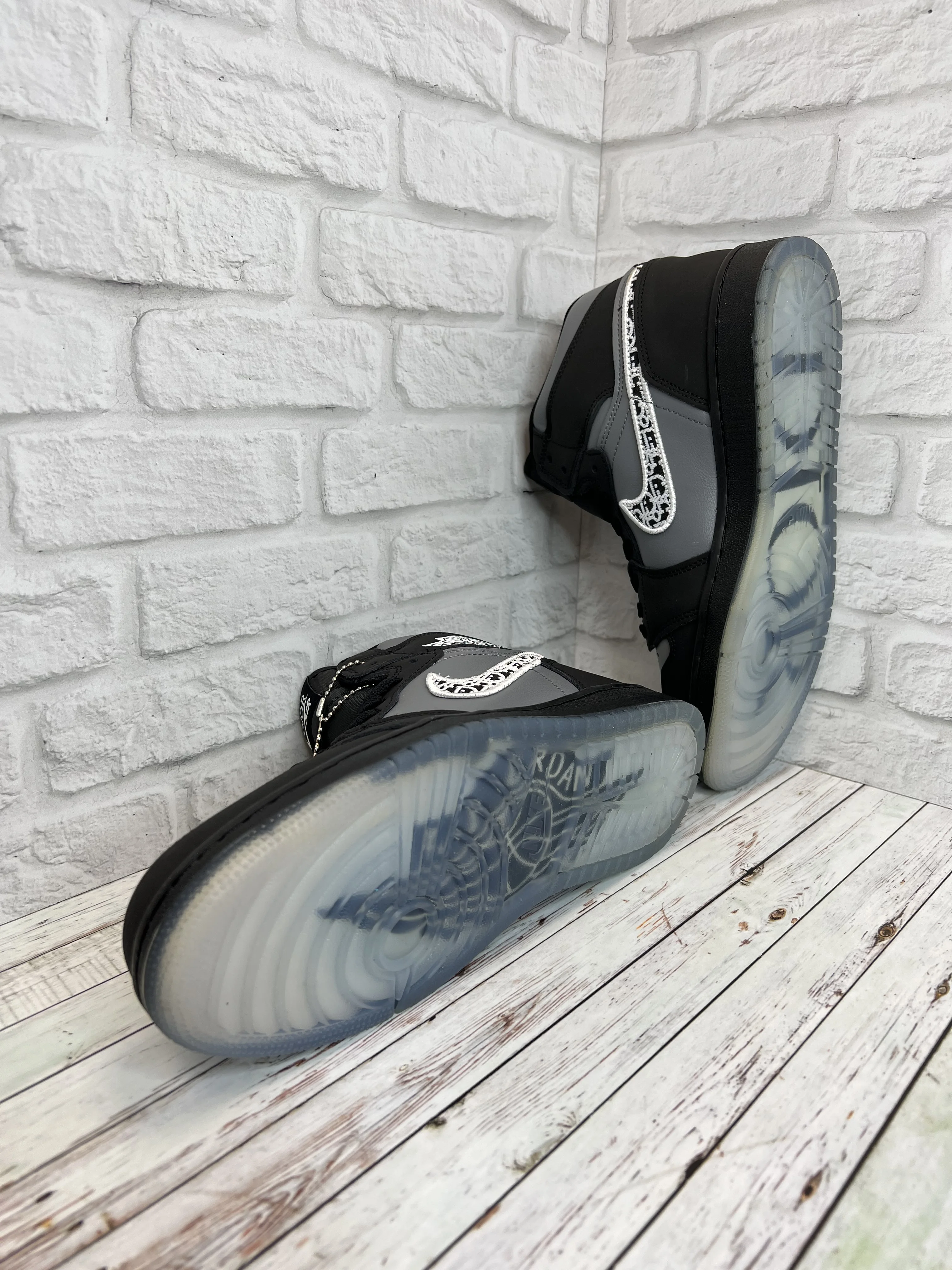 Кроссовки Nike AIR Jordan (Джордан ) мужские чёрыне с серым | Обувь