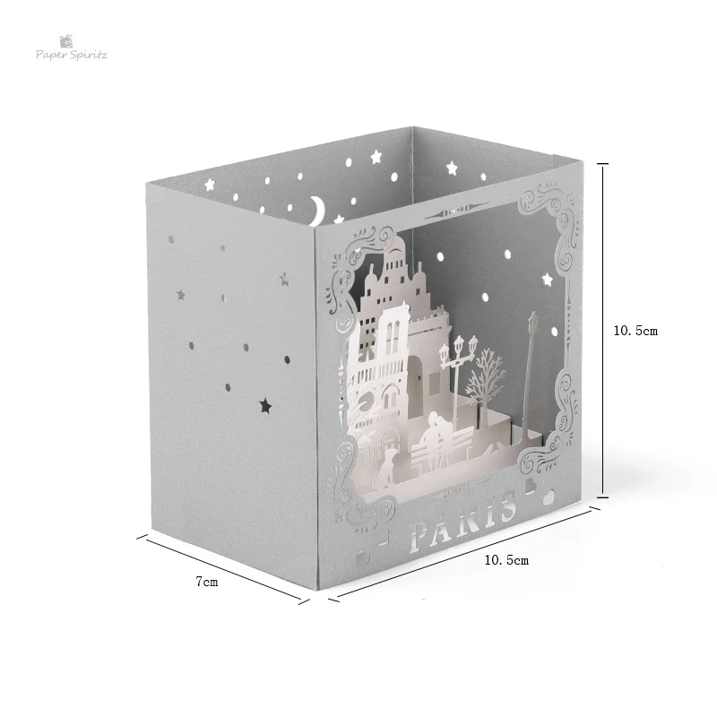 3D открытки на день рождения приглашение Рождество День благодарения лазерная