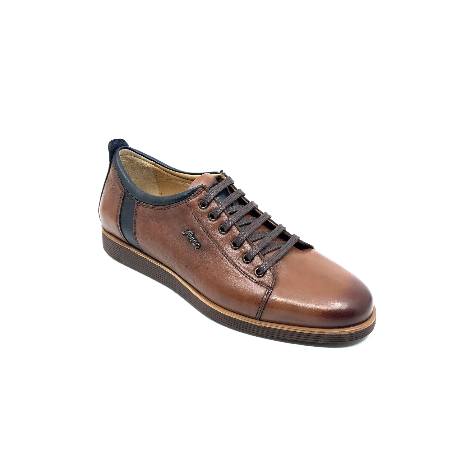 

Fosco Men's Comfort Sneaker Shoes %100 Genuine Leather Brown Colour Eva Sole