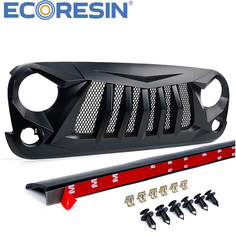 

For Wrangler Jeep 2007-2017 JK 4*4 Jeep Auto Parts Front Bumper Grilles Grill Accessories Sahare Rubicon Insert Mask