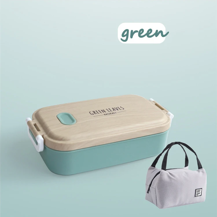 Green-Set Нержавеющая сталь Ланч-бокс для дома, офиса, кемпинга, туризма, герметичный портативный контейнер для еды, домашний офис школа студент, малыш, Bento box - Цвет: Green-Set