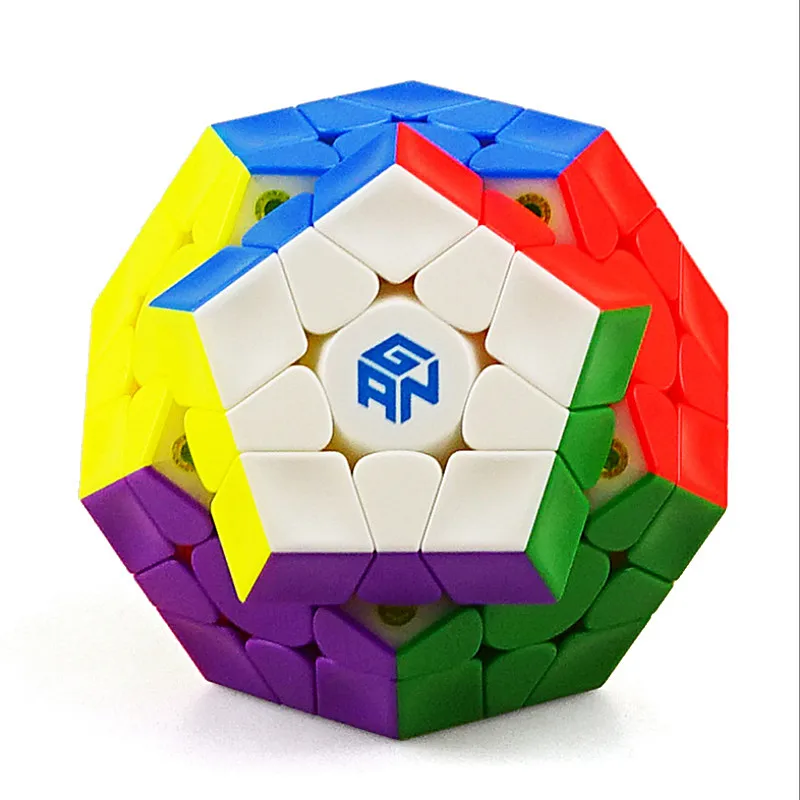 Stickerless GAN 3X3 Магнитный Megaminxeds куб GAN Магнитный 3x3x3 Megaminxeds магический куб gans 3x3x3 куб 12 сторонний куб 3x3 speed Megaminx eds - Цвет: Stickerless