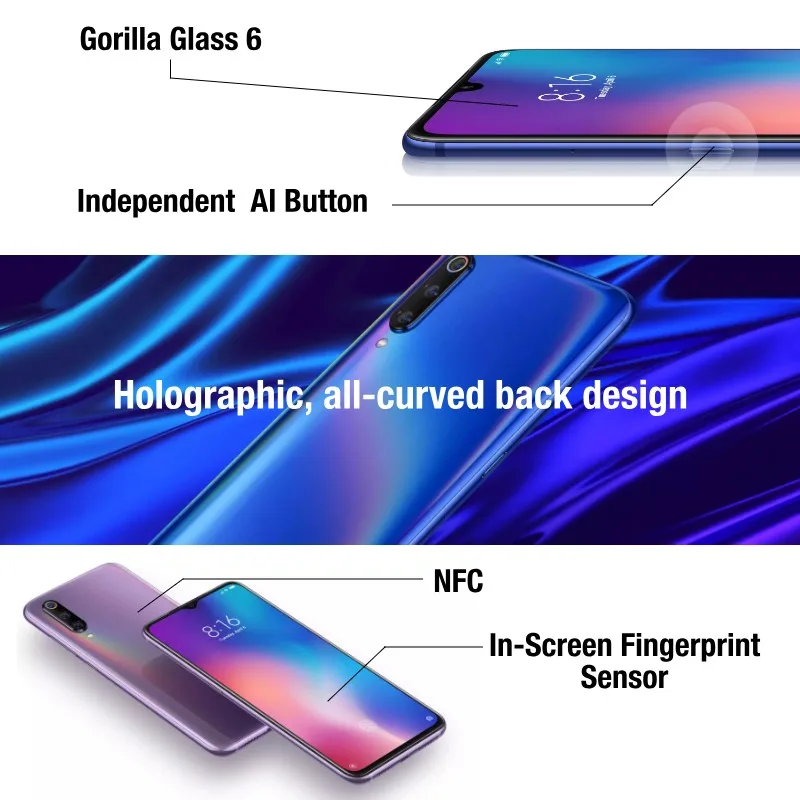 Глобальная версия Xiaomi Mi 9 64 Гб ROM 6 RAM (абсолютно новая/запечатанная) mi mi9| |
