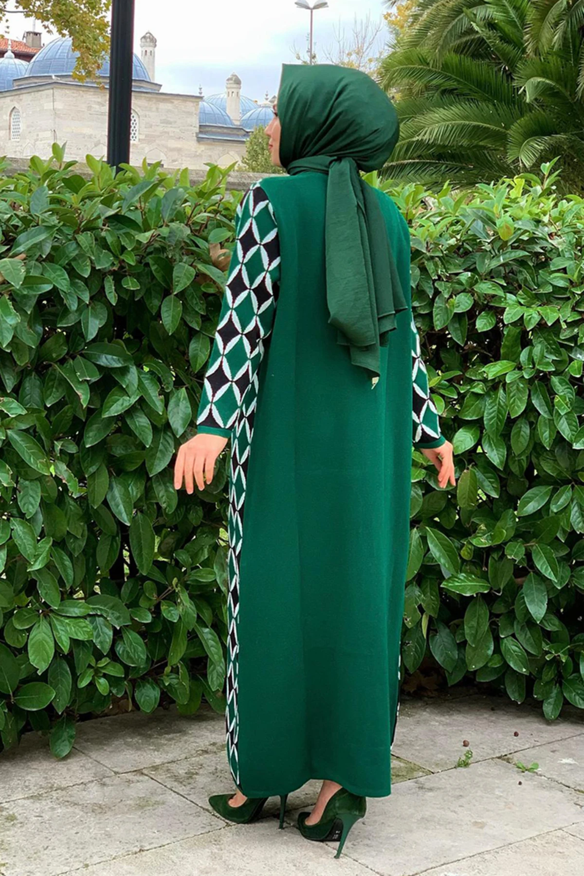 Baklava Pattern Detailed Knitwear Cardigan Turkey Muslim Fashion Islam Clothing Dubai Istanbul 2021