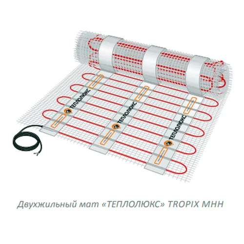 Нагревательный мат для теплого пола &quotТеплолюкс&quot Tropix МНН 80Вт/0 5 кв.м|Системы