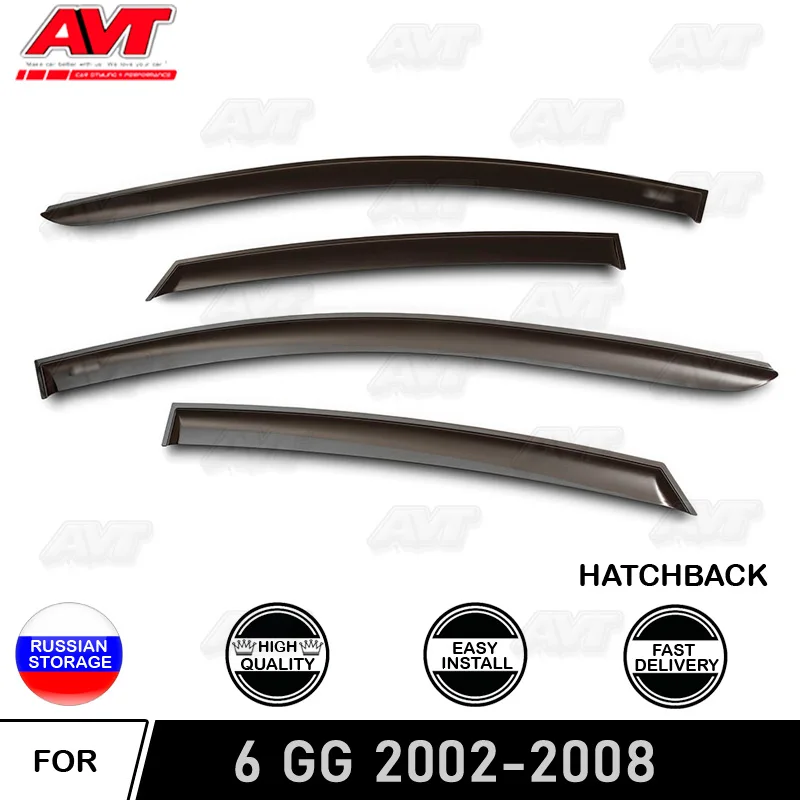 Дефлекторы окна для Mazda 6 2002 ~ 2008 хэтчбек автомобильный Стайлинг защита от ветра