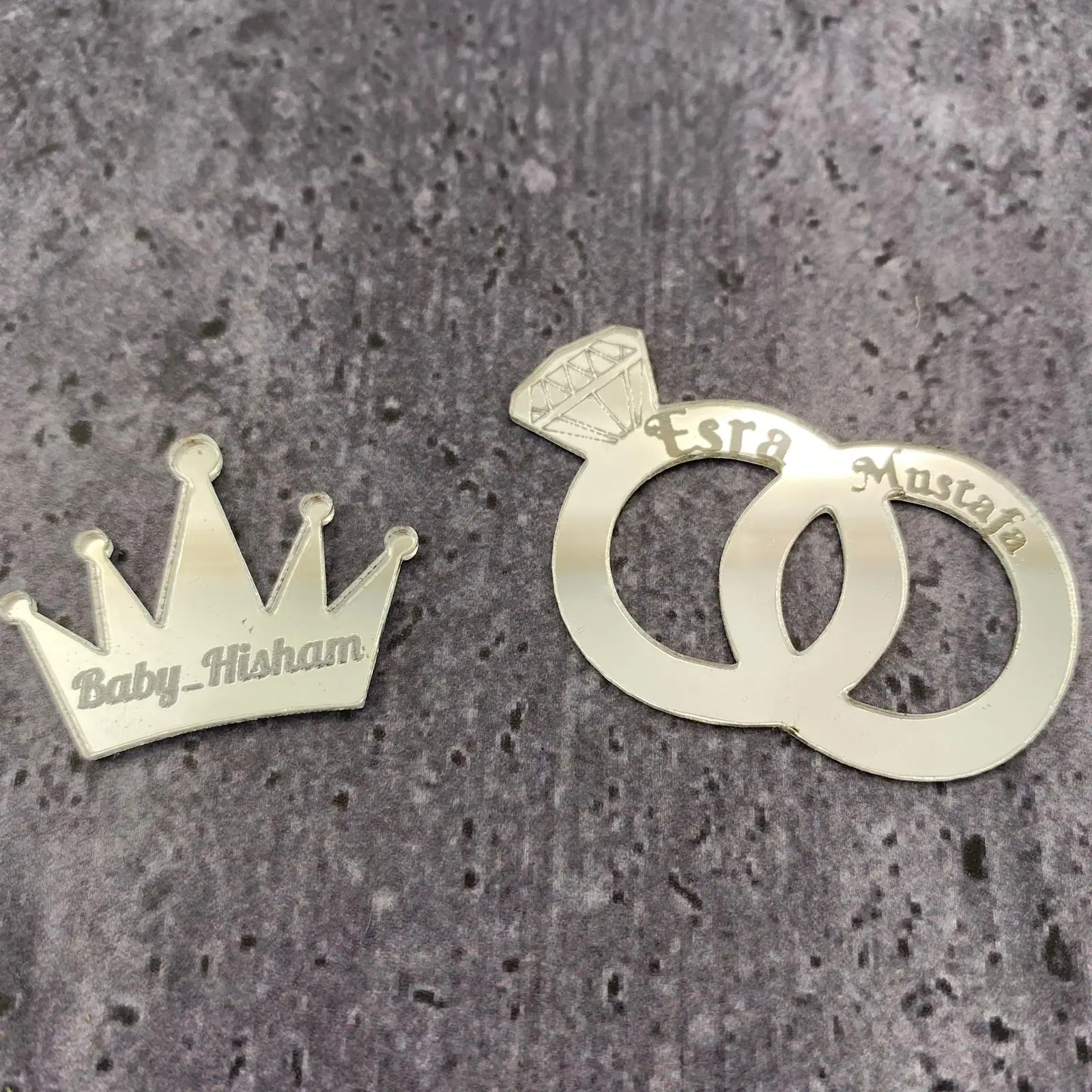 

Personalized Engraved Mirror tag Shapes Customized Table Decoration Favors Plexiglass Wedding Engagement Party