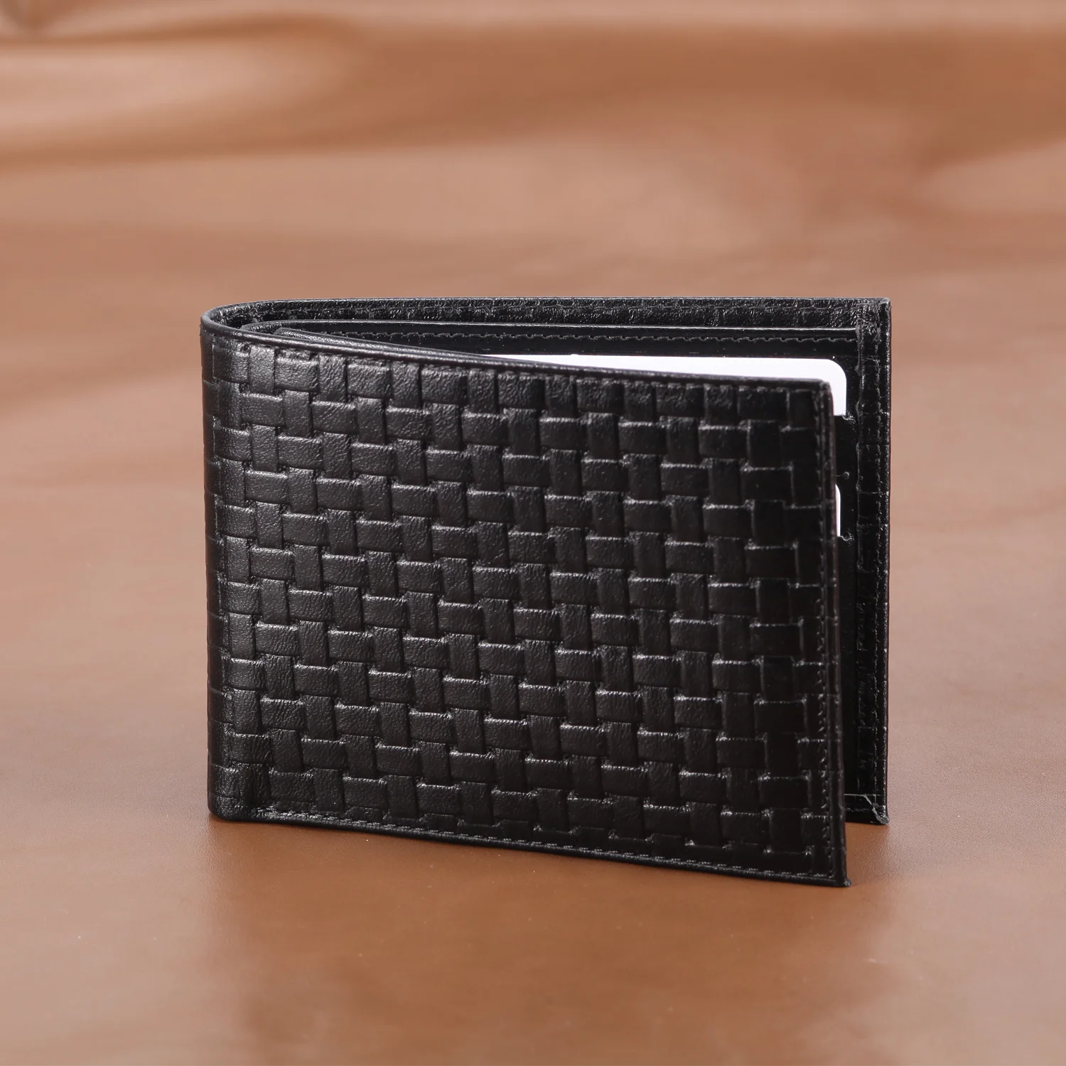 Genuine Leather Mens Wallet Premium Product Real Cowhide Wallets for Man Black Walet Purses