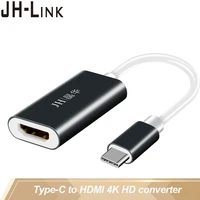 jh link type c to hdmi hd converter port docking station for laptop monitor projector tv high definition transmission