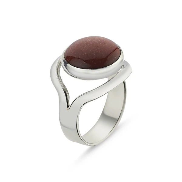 

Silver 925 Sterling Star Stone Handwork Ring