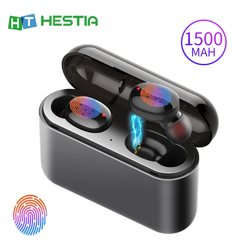 Оригинальные беспроводные наушники Hestia с сенсорным управлением, настоящие Bluetooth наушники, гарнитура с шумоподавлением, спортивные наушники в ухо