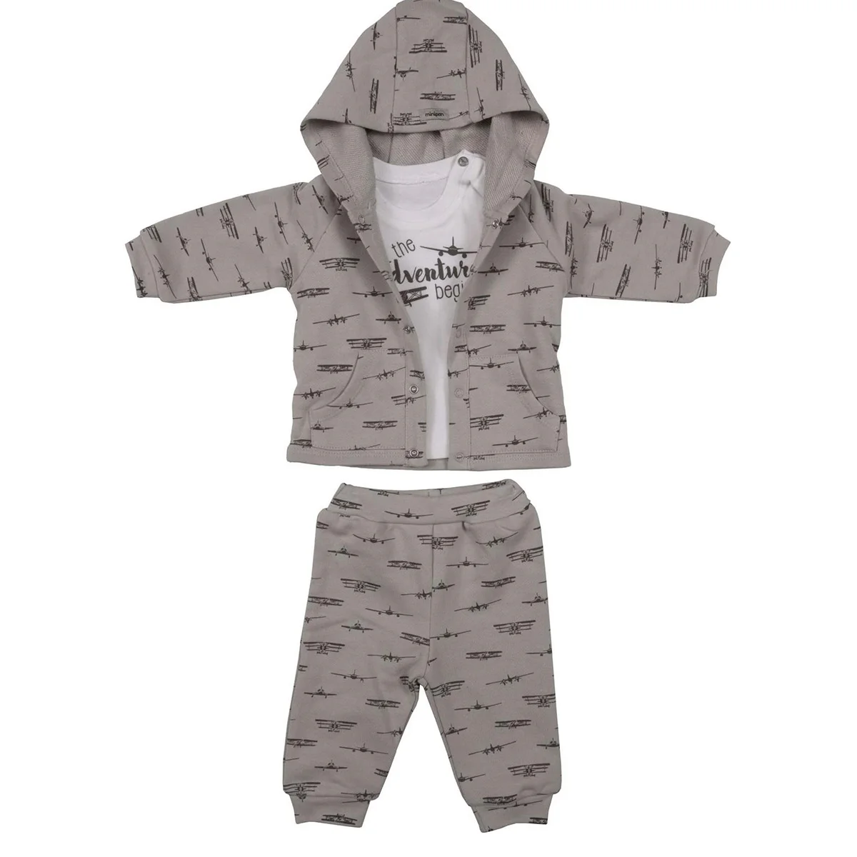 

Bebepan No-Aircraft Tracksuit Set New Born Boy
